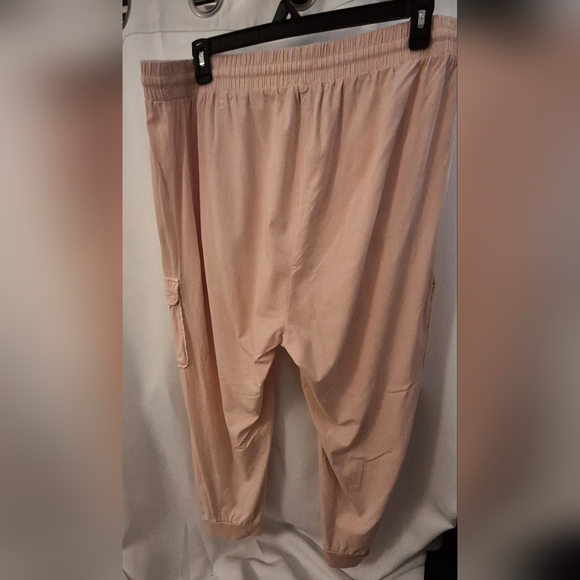 torrid Blush Drawstring Cargo Linen Straight-Leg Pants - Picture 6 of 7
